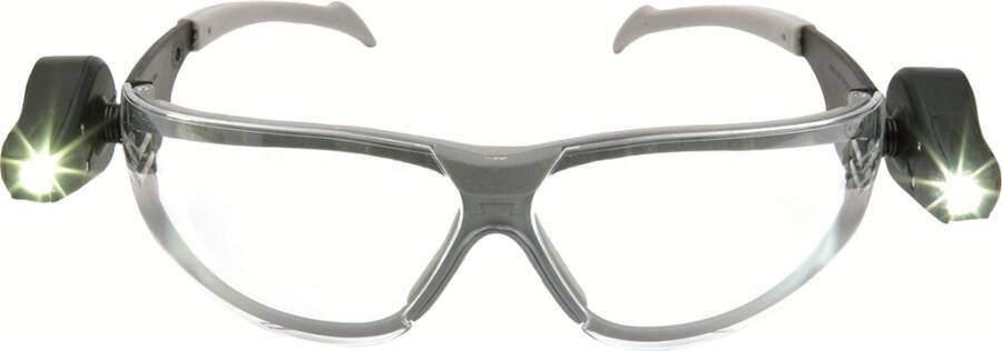 Schutzbrille 3M™ Light Vision LED LEDLV Rahmen grau Scheibe klar-0