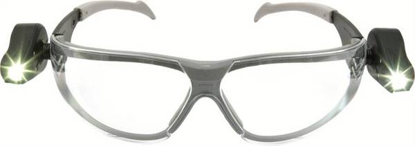 Schutzbrille 3M™ Light Vision LED LEDLV Rahmen grau Scheibe klar