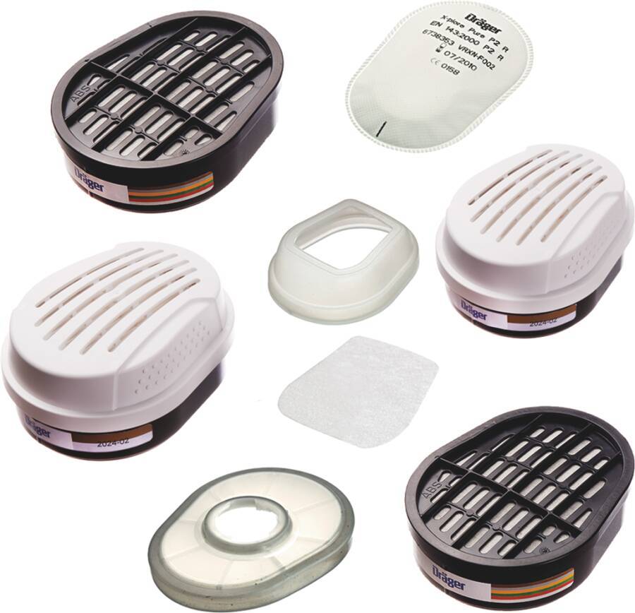 Kombinationsfilter X-plore® Bajonett 6738817 Bezeichnung A1B1E1K1 Hg P3 R D Schutz gegen Gase und Dämpfe von organische-2