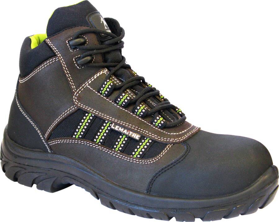 Sicherheitshalbschuh/-hochschuh S3 Douro / Danube 1345-43 Größe 43 Farbe schwarz/braun mit hellgrünen Applikationen Ty-0