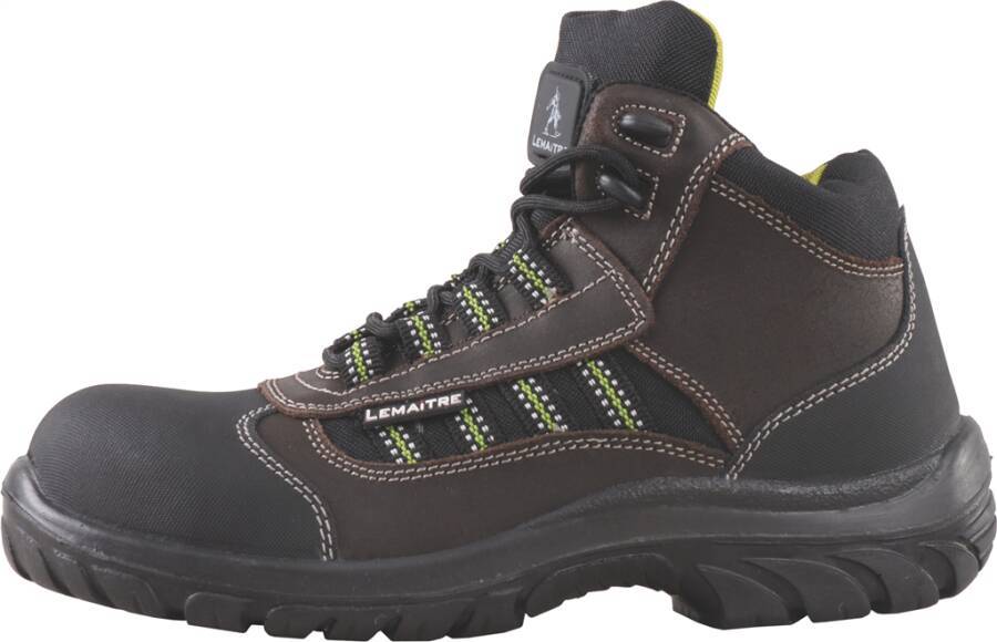 Sicherheitshalbschuh/-hochschuh S3 Douro / Danube 1345-43 Größe 43 Farbe schwarz/braun mit hellgrünen Applikationen Ty-3