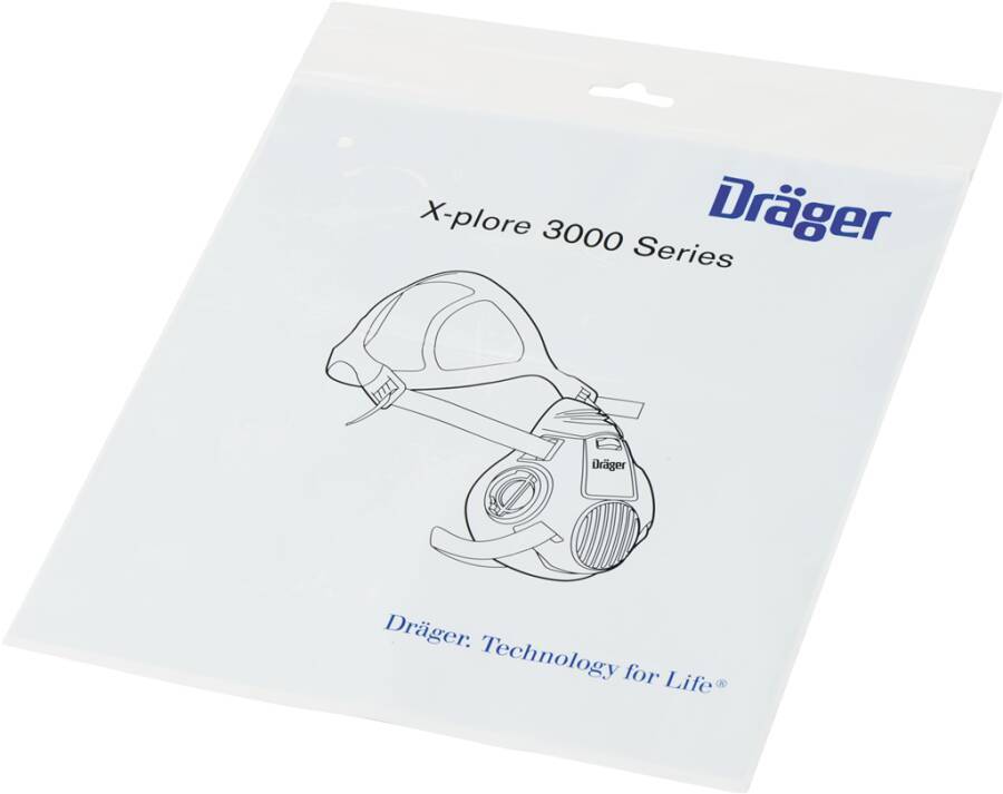 Halbmaske X-plore® 3300 R55332 Größe L Typ Einzelmaske Material Soft-TPE Scheibe ohne Anschluss Bajonett Inhalt Einzelma-1