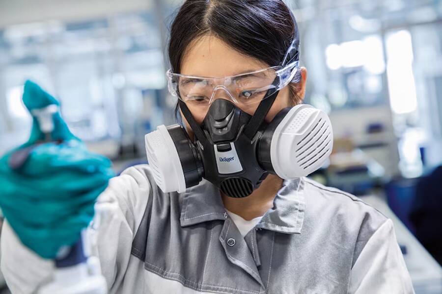 Halbmaske X-plore® 3300 R55332 Größe L Typ Einzelmaske Material Soft-TPE Scheibe ohne Anschluss Bajonett Inhalt Einzelma-4