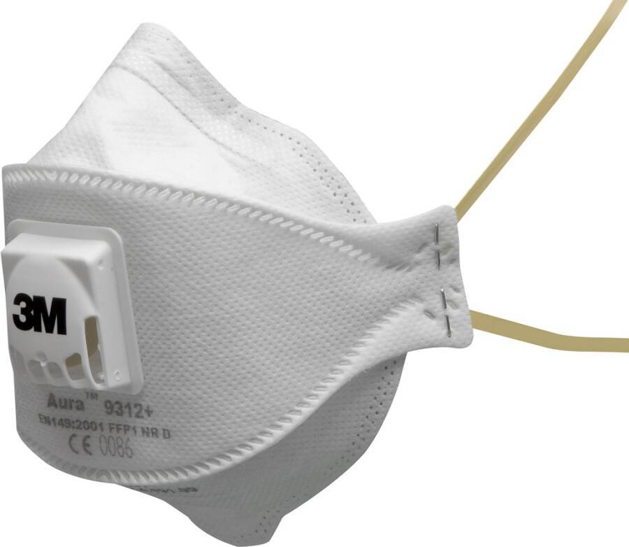 Partikelschutzmasken 3M™ Aura™ Z9312+OLD Schutzstufe EN 149:2001 FFP1 NR D Schutzwirkung gegen Partikel zum Grenzwert 4--0