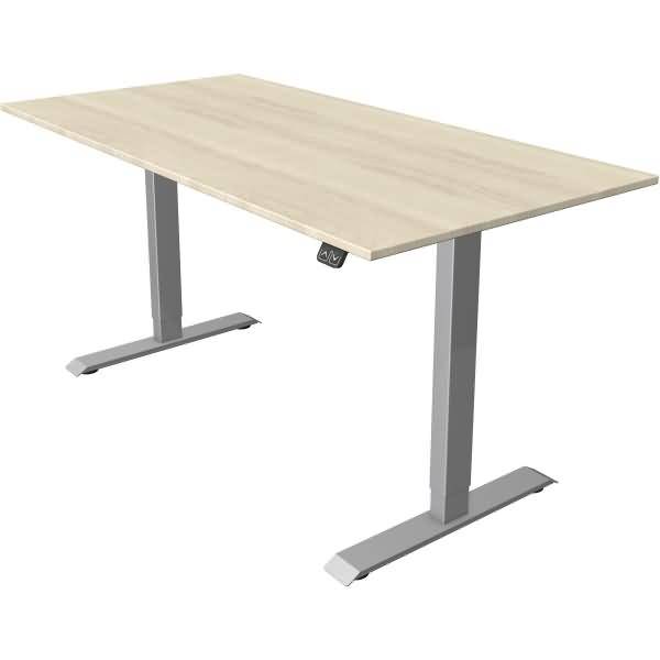 Sitz-/Stehtisch Move 1 elektr. höhenverstellbar BxTxH 160x80 -123cm ahorn/silber