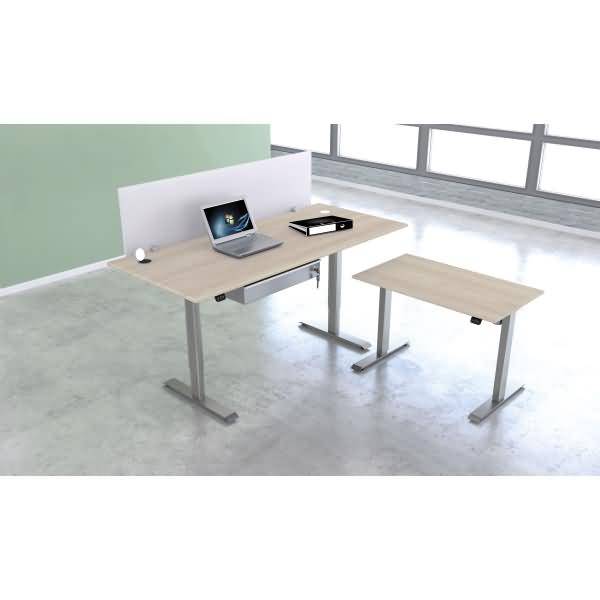 Sitz-/Stehtisch Move 1 elektr. höhenverstellbar BxTxH 160x80 -123cm ahorn/silber-1