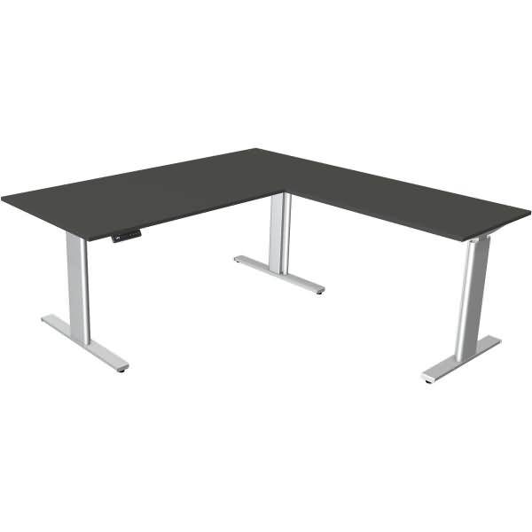 Schreibtisch M-ove silber H720-1200xB1800xT1800mm anth.m.Anbautisch-0