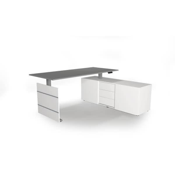 Schreibtisch M-ove siber H720-1200xB1800xT800mm graphit m.Sideboard-0