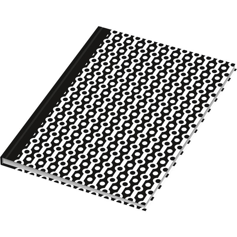 Notizbuch 'black & white Collier' A5 dotted 96 Blatt