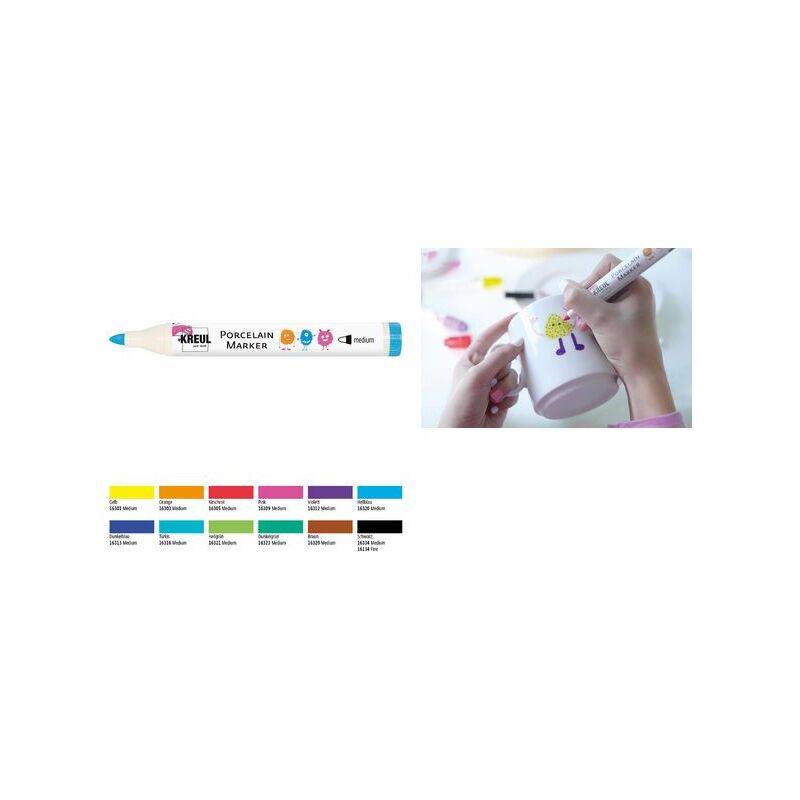 KREUL Porcelain Marker medium, dunkelblau