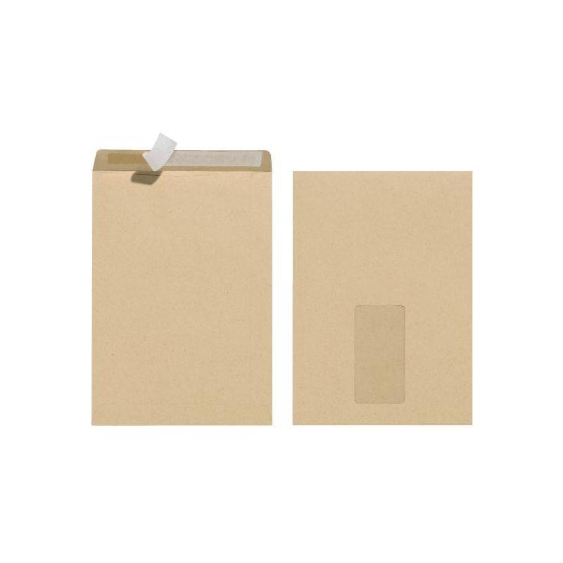 herlitz Versandtasche, DIN C5, mit Fenster, braun-0