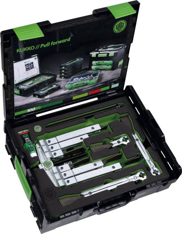 Universalabziehersatz „8 in 1“ 2- und 3-armig K-2030-10-S Spannweite innen 120/130 mm Spanntiefe 100-350 mm Spannweite a