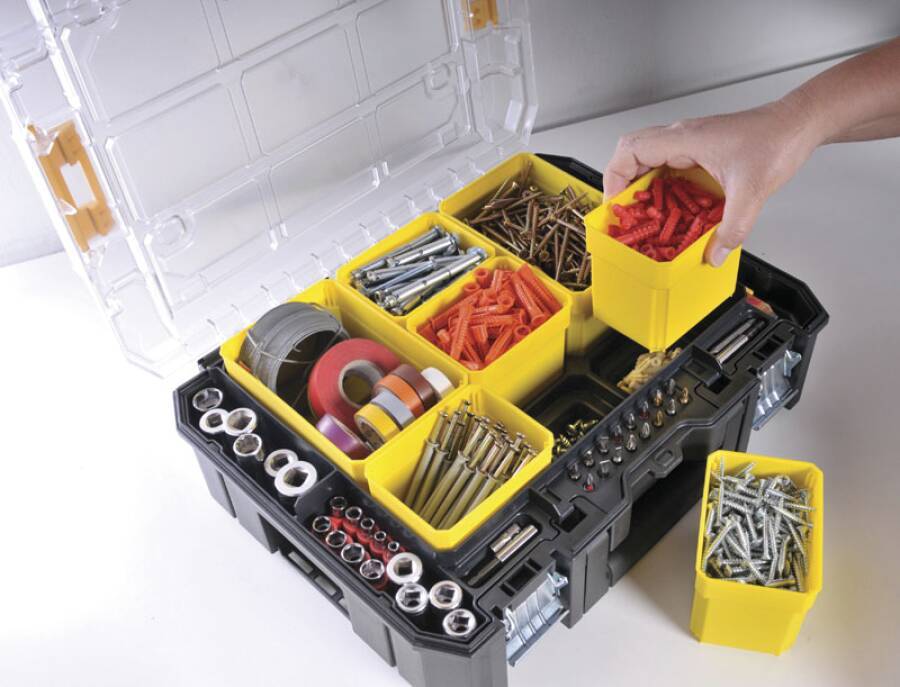 STANLEY FMST1-75753 Mobile Werkstatt FATMAX Box außen 510x630x440mm Werkzeugbox Schwarz-1