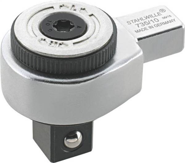 Feinzahn-Einsteckknarre 735 58250020 Antriebsvierkant 1/2" Aufnahme 14x18 mm Anzugswert 300 Nm Zähne 60 Breite 43 mm Hö