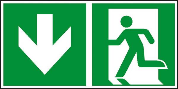 Rettungsweg durch den Notausgang 932106511 Abmessung (BxH) 300 x 150 mm Material FO Zulassung ISO 7010