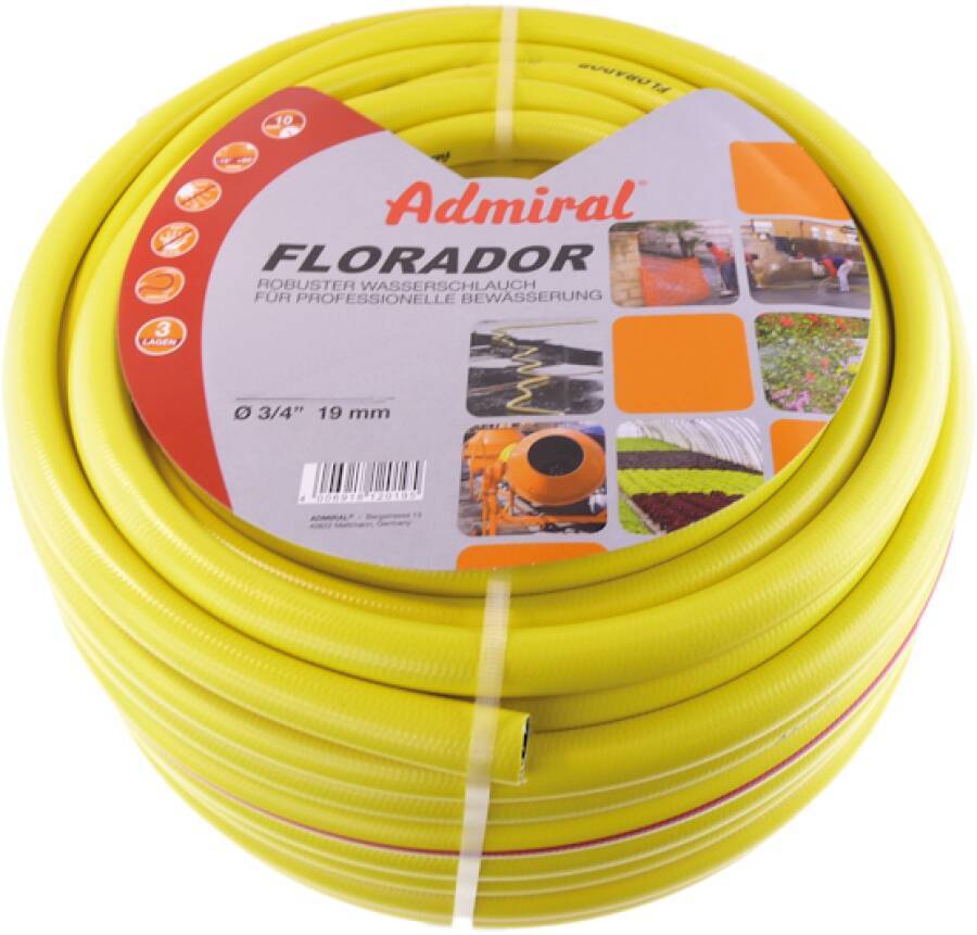 Wasserschlauch PVC gelb 8840915 Innen-Ø 3/4 Zoll Innen-Ø 19,0 mm Länge 25 m Betriebsdruck 10 bar Berstdruck 30 bar-0