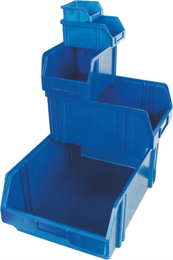 Lagersichtkästen Polystyrol 932113502 Größe 2 Farbe blau Außenmaße (LxBxH) 350 x 200 x 150 mm VE 10-0