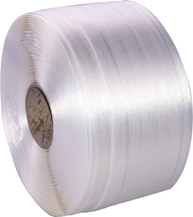 Umreifungsband aus Polyester weiß 855002201 Bandbreite 13 mm Rollenlänge 1100 m Bruchlast 3750 N Systemstärke 5250 N Ker-0