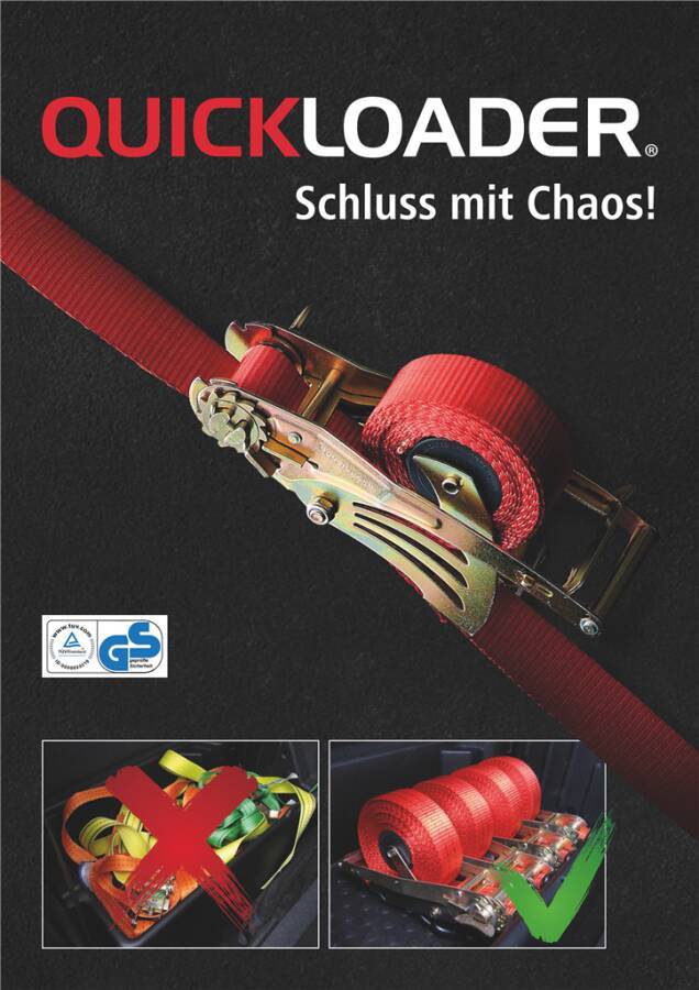 Automatik-Zurrgurte QUICKLOADER 941153003 Ausführung Spitzhaken, D-Ring Länge 5,0 m Zugkraft direkt 1000 kg Zugkraft in-2