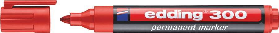 Permanent-Marker edding 300 4-300002 Farbe rot Strichstärke 1,5 - 3 mm-0