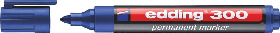 Permanent-Marker edding 300 4-300003 Farbe blau Strichstärke 1,5 - 3 mm-0