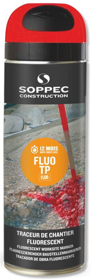 Bau-Markierspray Fluo TP 8563905 Farbe grellrot Inhalt 500 ml-0