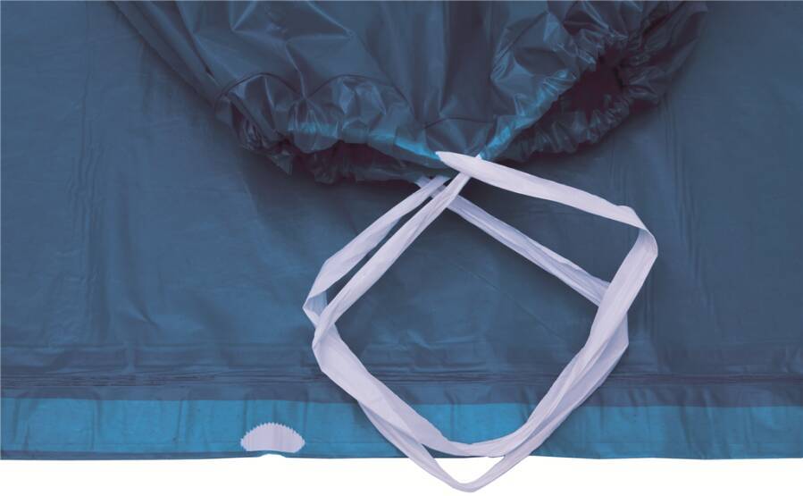 Kunststoffsack Premium 89667 Farbe blau Inhalt 120 l Breite 720 mm Höhe 1000 mm Stärke 50 my Verpackung Rolle á 25 St Ei-1