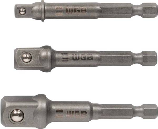Adapter-Satz 1/4 3-tlg. 789292337 Sechskant 1/4" //1/4" //1/4" Vierkant 1/4" //3/8" //1/2" Länge 65//65//72 mm