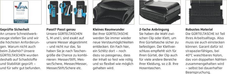 Gürteltasche mit Clip 9921.08 Größe M passend für alle kleinen bis mittleren MARTOR-Messer Maße 215 x 60 x 28 mm Gewicht-2