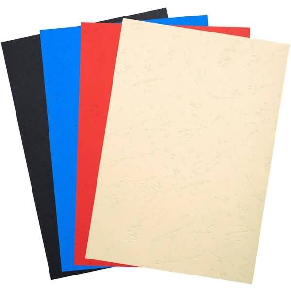 Einbanddeckel Evercover A4 270g/qm Lederprägung VE=100 Blatt farbig sortiert-0