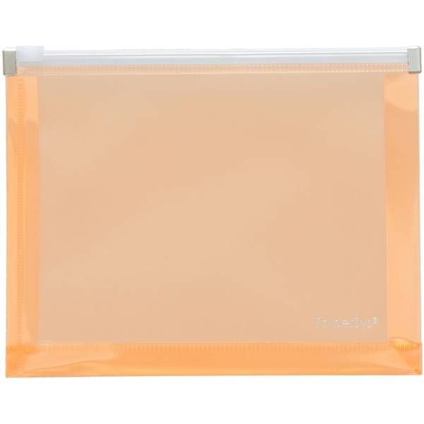 Gleitverschlusstasche A3 PP Falte 30mm orange transluzent-0