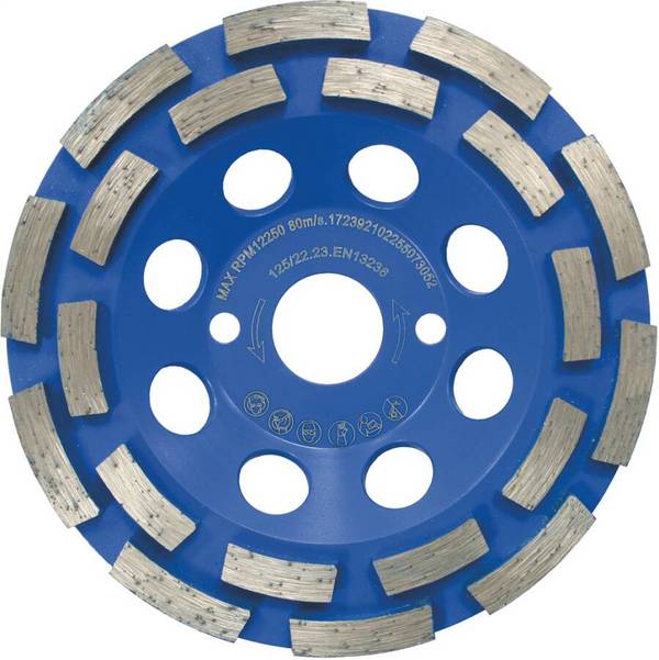 Diamanttopfscheibe plus6 51516 Ø 125 mm Bohrung 22,23 mm Segmenthöhe 5 mm Segmentbreite 7 mm