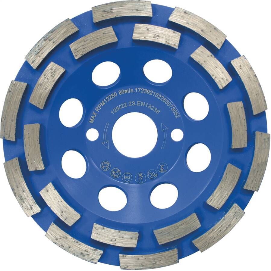 Diamanttopfscheibe plus6 51516 Ø 125 mm Bohrung 22,23 mm Segmenthöhe 5 mm Segmentbreite 7 mm-0