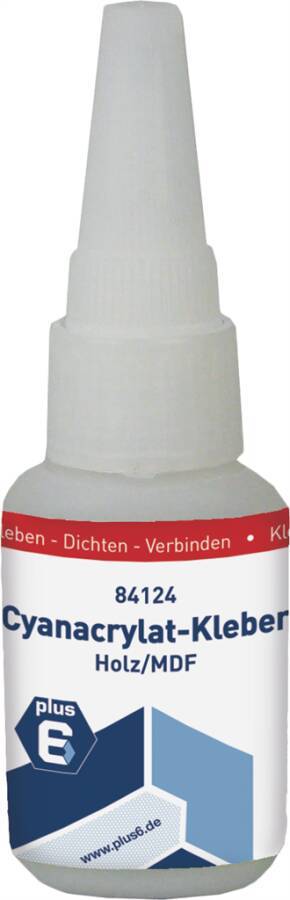 Sekundenkleber CA Holz/MDF 20 g 84124 Inhalt 20 g Gebindeart Flasche chemische Basis Ethyl-Cyanacrylat-Basis Viskosität-0