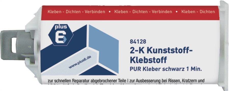 2-K Kunststoffkleber schwarz 84128 Farbe schwarz Inhalt 56g Gebindeart Kartusche Klebstoff-Basis Polyurethan Verarbeitun-0