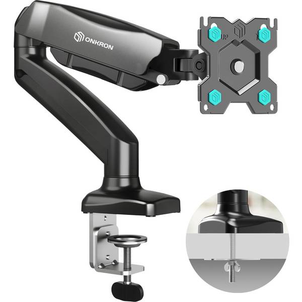 ONKRON Monitorhalterung 13"-32", 8 kg max, VESA 75x75-100x100, schwenkbar, neigbar, G80-B