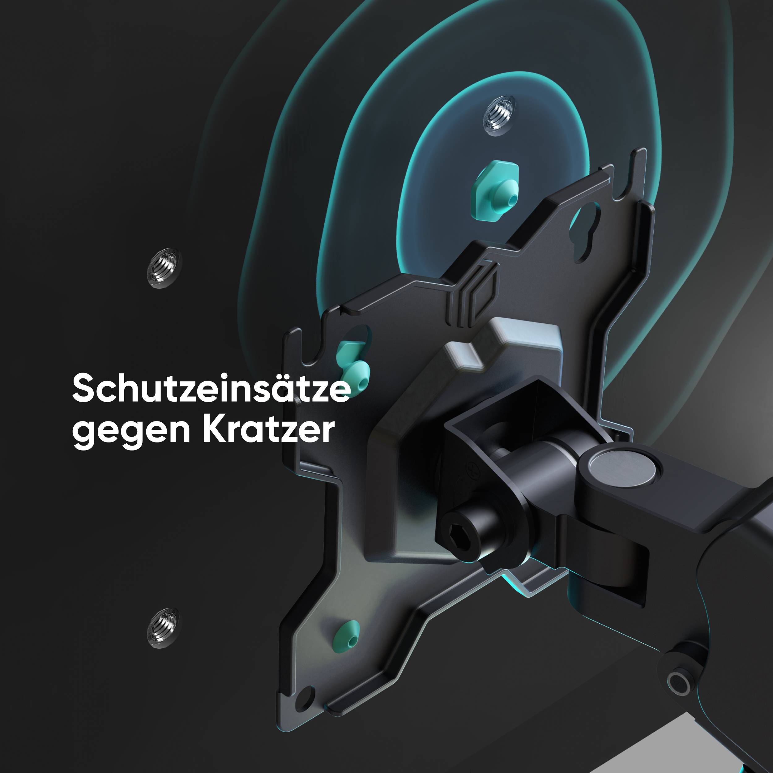 ONKRON Monitorhalterung 13"-32", 8 kg max, VESA 75x75-100x100, schwenkbar, neigbar, G80-B-3