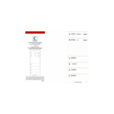 ELVE Bloc brasserie dupli, 50 feuilles autocopiantes