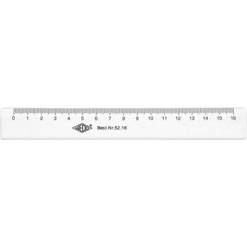 WEDO Lineal 16 cm Kunstst. Tr-0