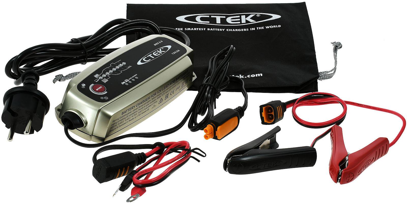 CTEK MXS 5.0 Batterie-Ladegerät mit autom. Temperaturkompensation 12V 5A EU-Stecker, 12V-1
