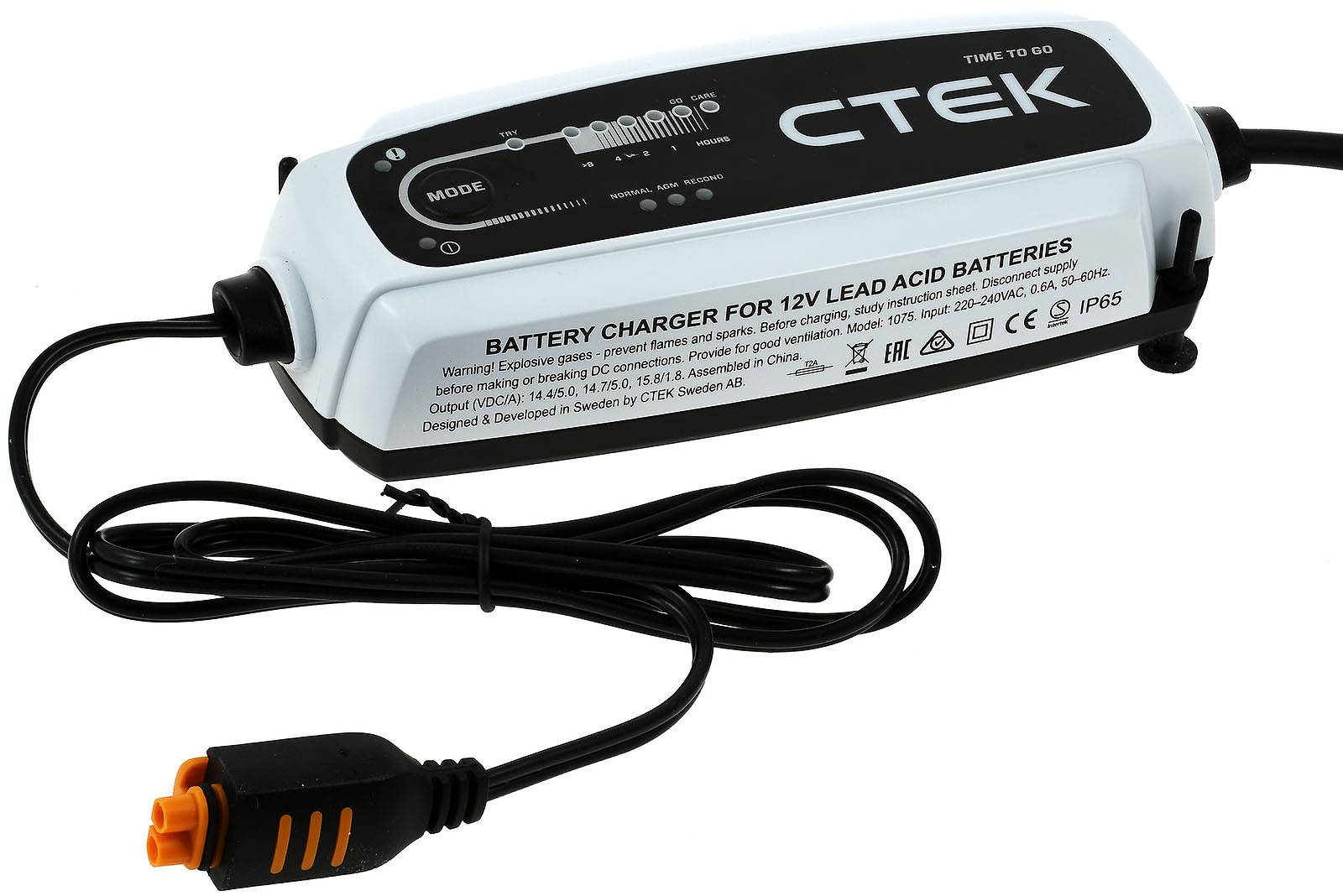 CTEK CT5 Time to Go, Batterie-Ladegerät, mit Countdown-Display 12V 5A EU-Stecker, 12V-2