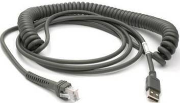 Datalogic CAB-467 - USB-Kabel - USB - 3.6 m - gewickelt - für PowerScan PBT7100, PBT8300, PD7100, PD8300, PM8300, PM8500-1