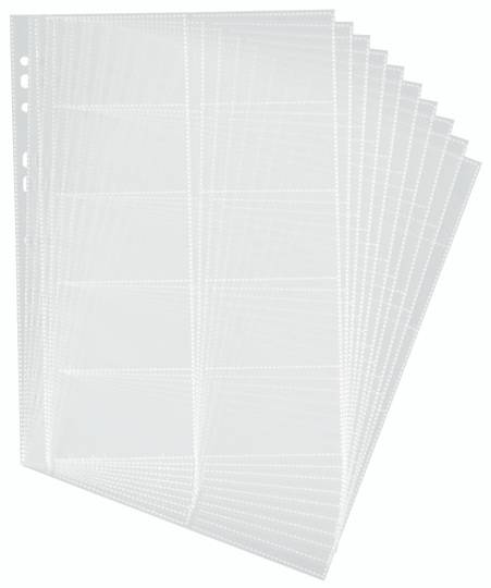 DURABLE VISIFIX - Visitenkartenseite - für 54 x 90 mm - Kapazität: 20 Karten - durchsichtig (Packung mit 10)-1
