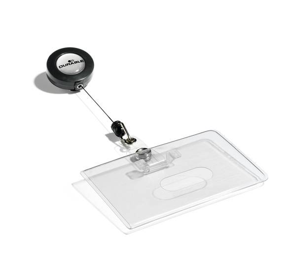 DURABLE - Kartenhalter - für 54 x 85 mm - Clip - durchsichtig (Packung mit 10)-1
