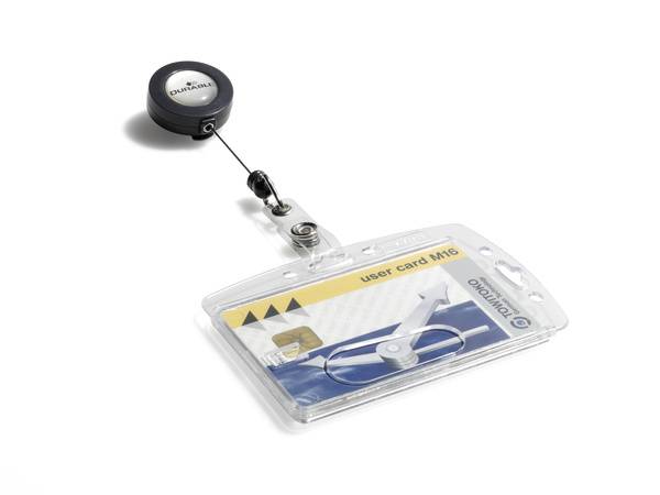 DURABLE - Kartenhalter - für 54 x 85 mm - Clip - durchsichtig (Packung mit 10)-1