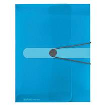 Herlitz 11206141, A4, Polypropylen (PP), Blau, Transparent, Landschaftsportrait, 4 mm, Gummiband-0