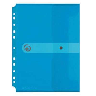 Herlitz 11292943, A4, Polypropylen (PP), Blau, Transparent, Porträt, Druckknopf, 1 Stück(e)-0