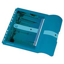 Herlitz 11292943, A4, Polypropylen (PP), Blau, Transparent, Porträt, Druckknopf, 1 Stück(e)-1