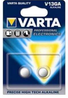 Varta Batterie Alkaline, Knopfzelle, LR44, V13GA, 1.5V Electronics, Retail Blister (2-Pack)-1