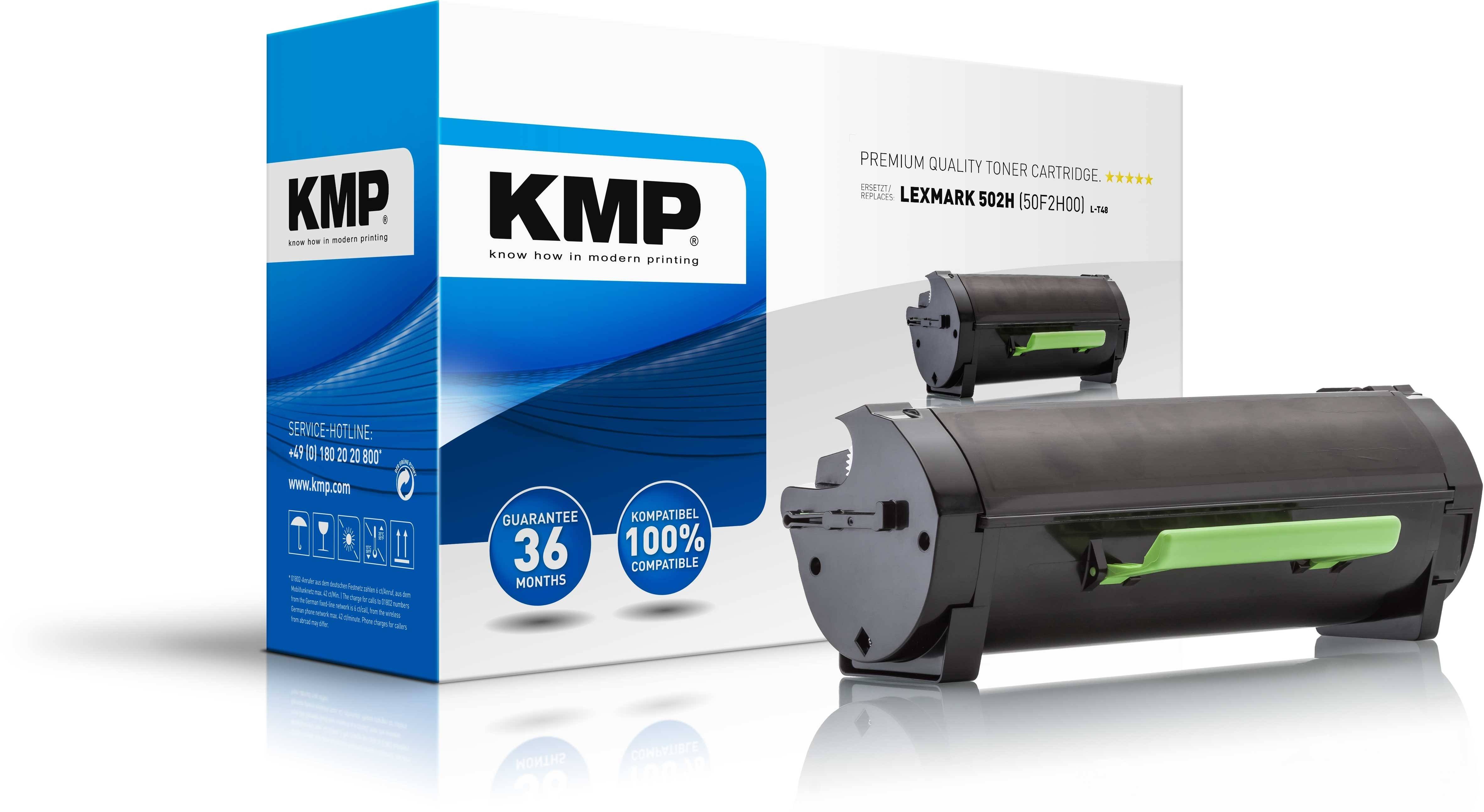 KMP L-T48 - Schwarz - kompatibel - Tonerpatrone (Alternative zu: Lexmark 502H)-1
